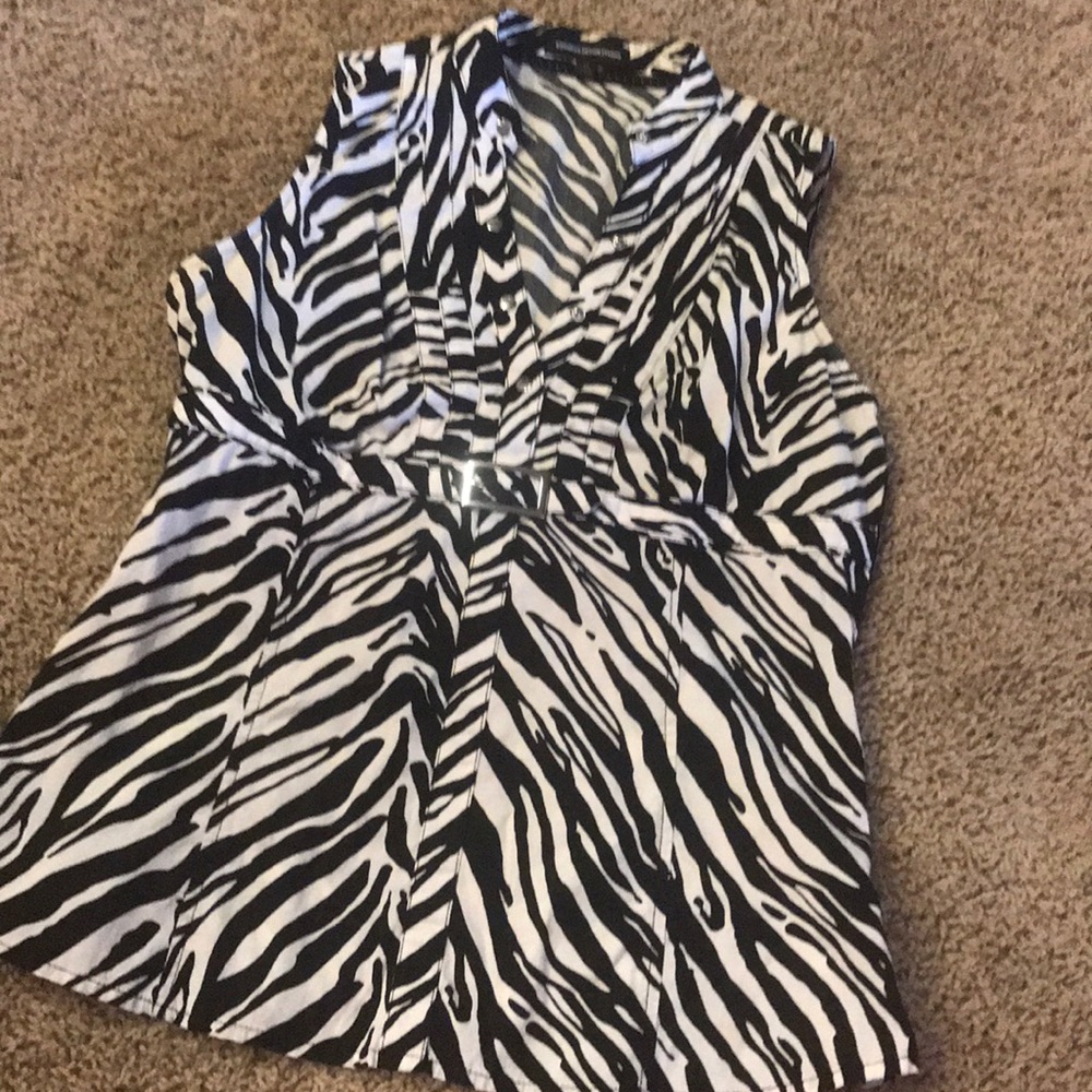 Zebra sleeveless top